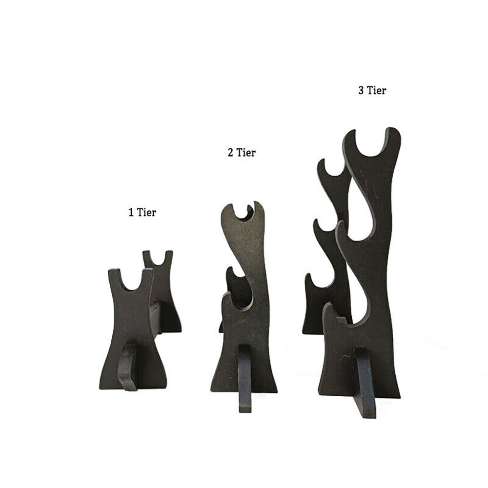 Assembly Samurai Sword Katana Holder Stand Bracket Small Display Rack 1-3 Tier