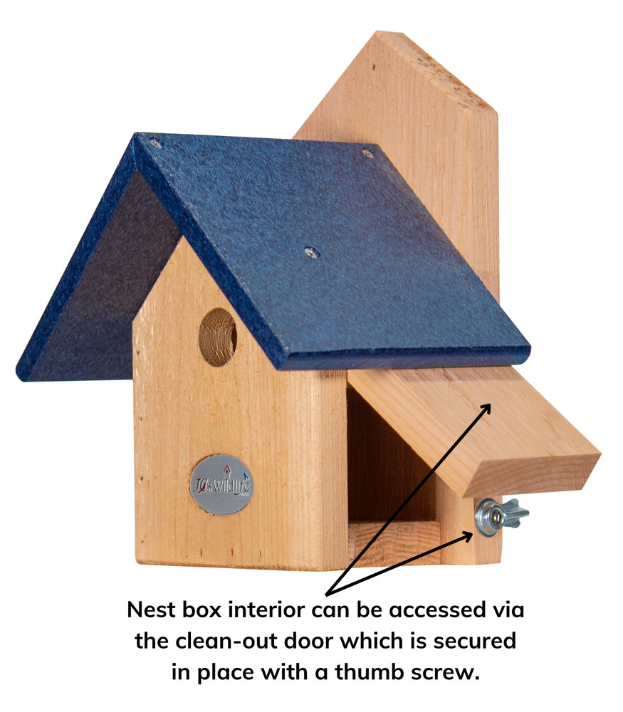 (Blue) Post Mount Wren House