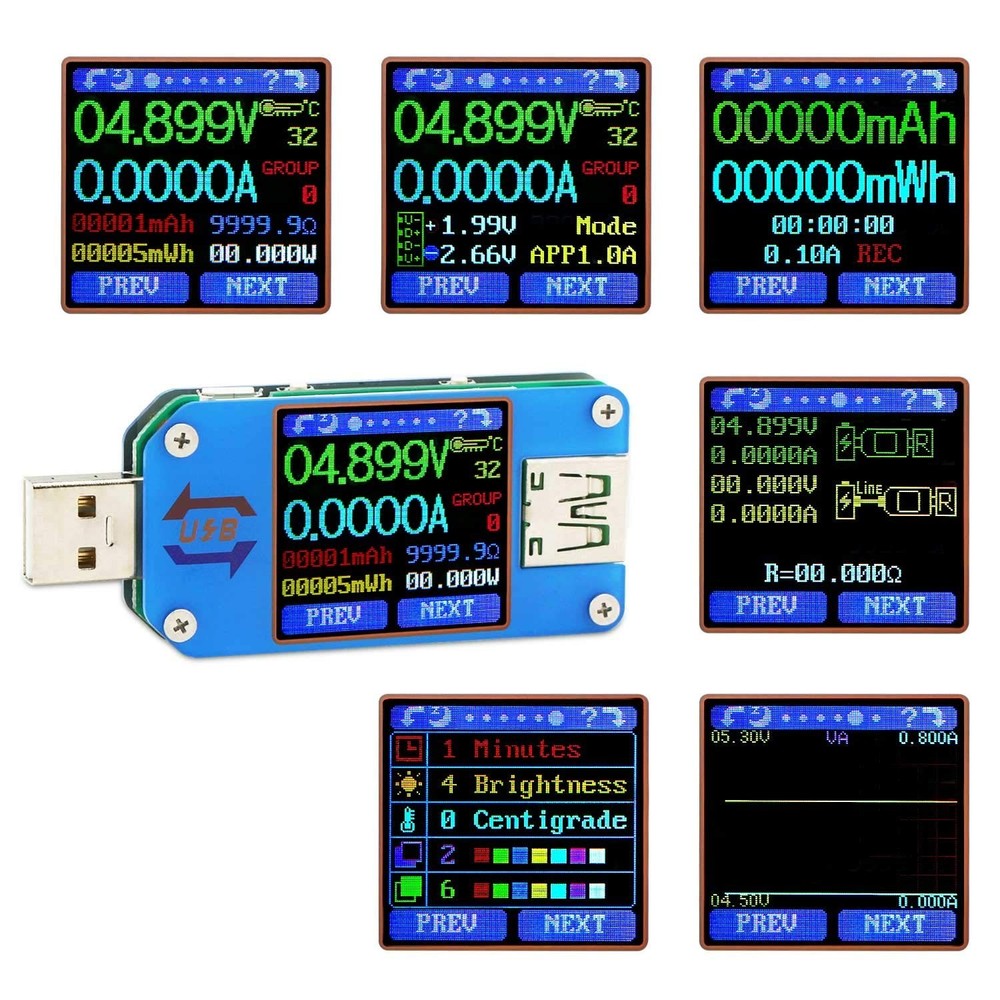 DC 4-24V USB Voltage and Current LCD Tester, 5A Capacity - Fast Charging Aid