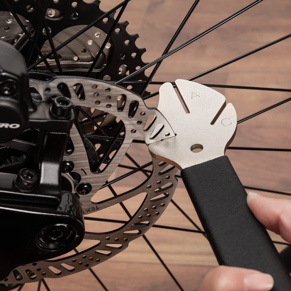 2 In 1 Bicycle Rotor Truing Fork Medium Brake Disc Alignment Maintenance Tool