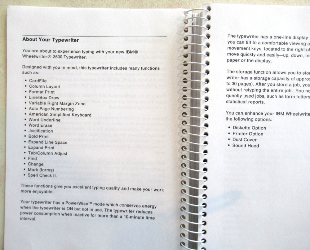 Lexmark IBM WheelWriter 3500 Typewriter User's Guide 1994