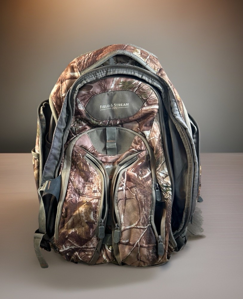 Field & Stream brown camo large durable outdoor backpack Polyester Multi pockets