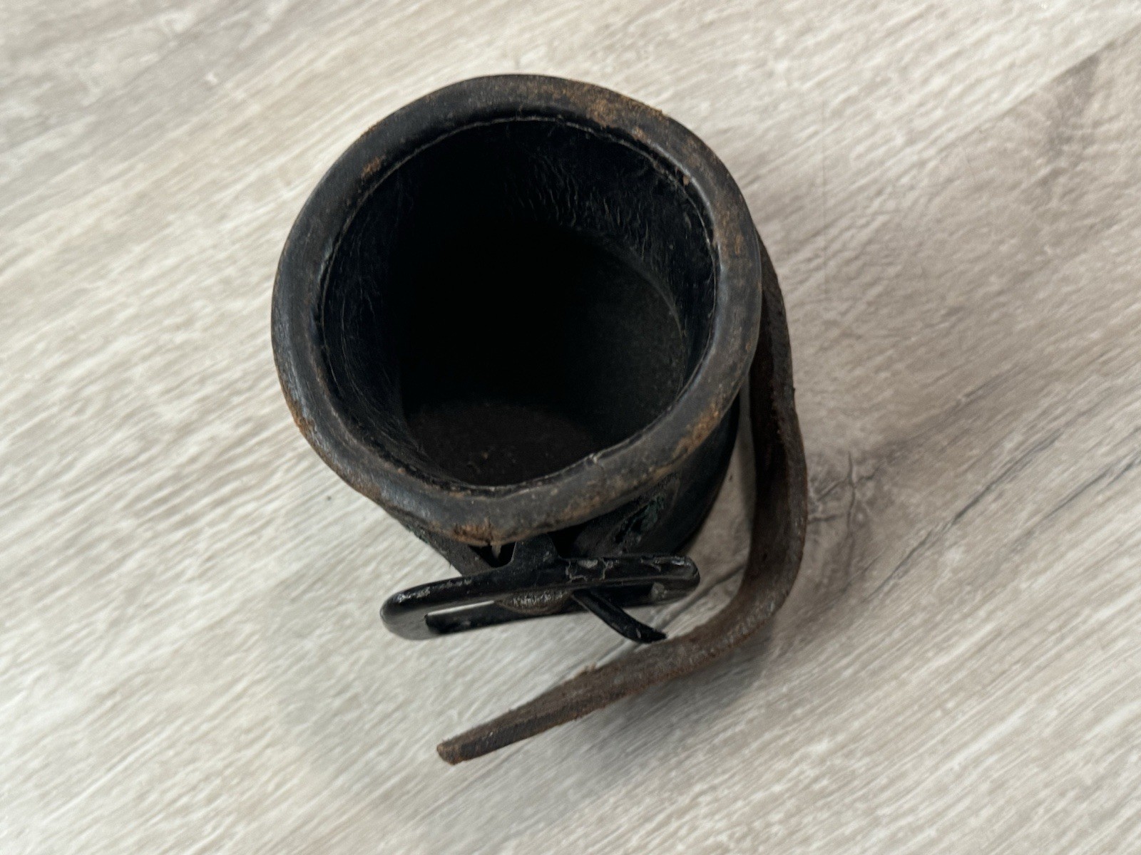 Original Civil War Leather Cavalry M1859 Carbine Boot Thimble Socket Metzger