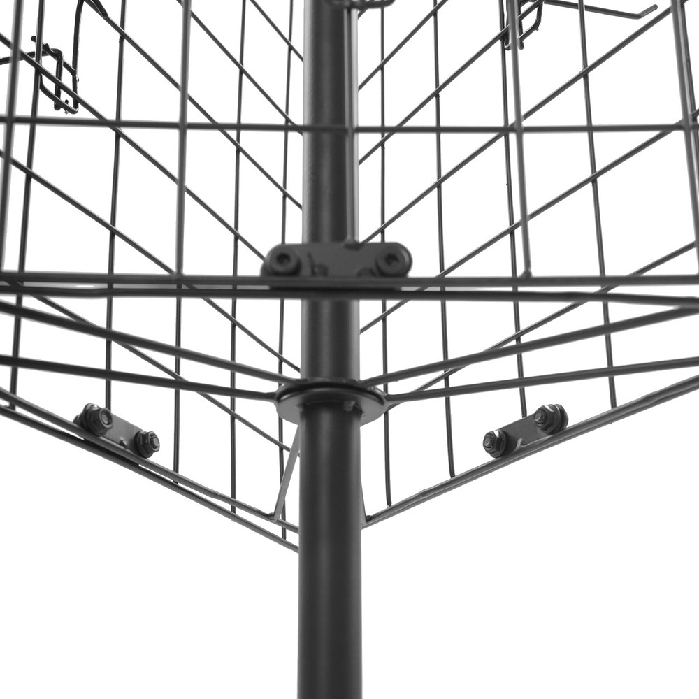 Floor Standing Gridwall Display Stand, Moveable Triangular Grid Panel, w/ Wheels