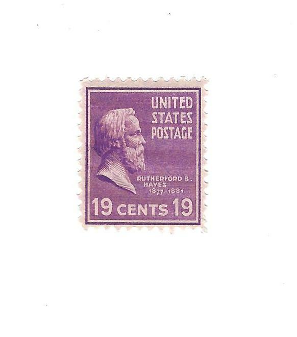 STAMPS US SCOTT 824 "Hayes" 19 CENT 1938 MNH