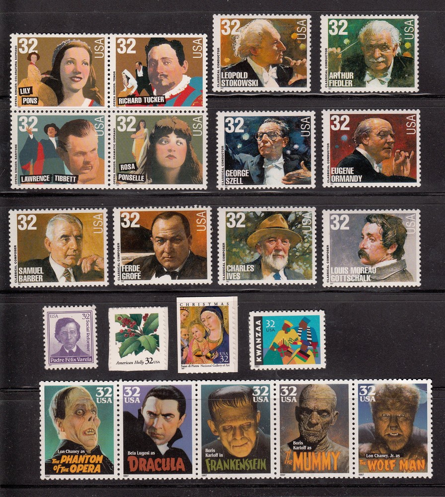 1997 US COMMEMORATIVE YEAR SET 48 STAMPS MINT NH