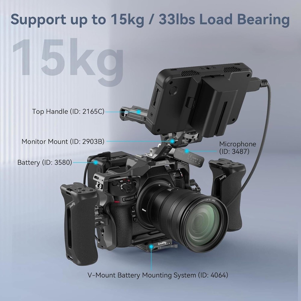 SmallRig Camera Side Handle Left or Right Handgrip with 1/4"-20 for Camera Cages