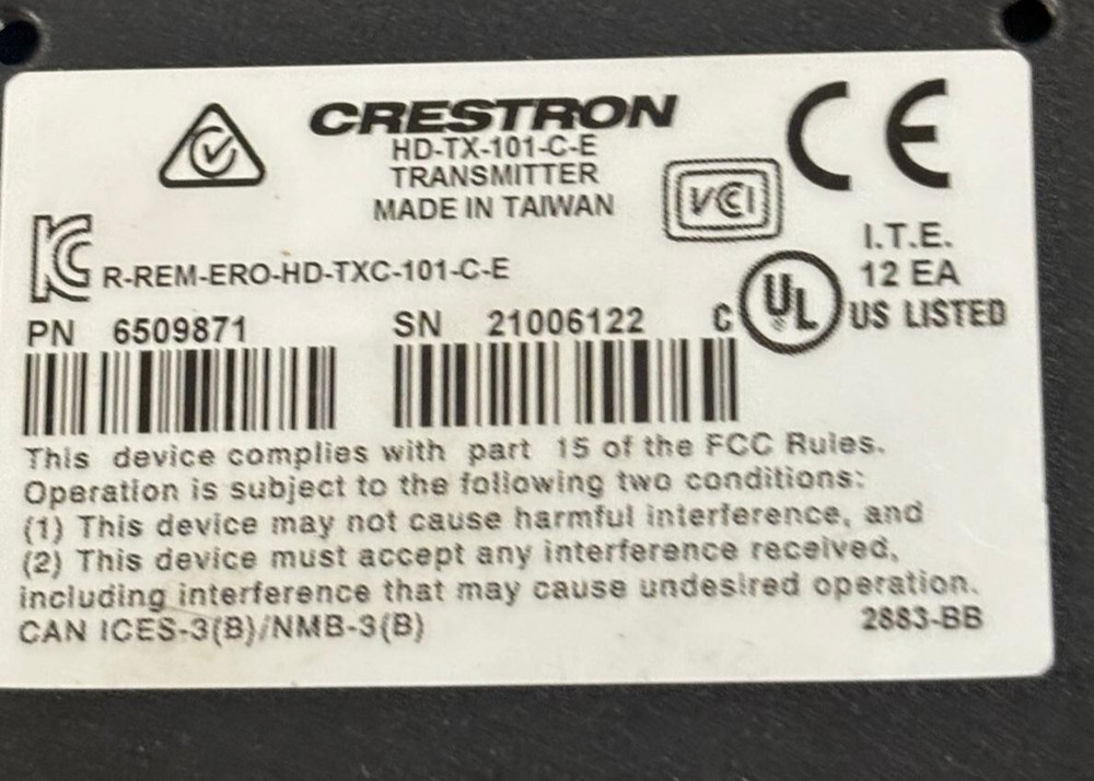 Crestron HD-TX-101-C-E Category Cable Transmitter (6509871)