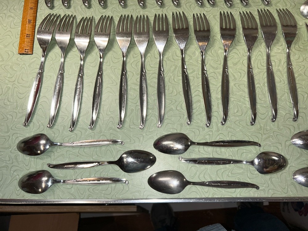 ONEIDA COMMUNITY DRIFTWOOD Flatware 61 pieces