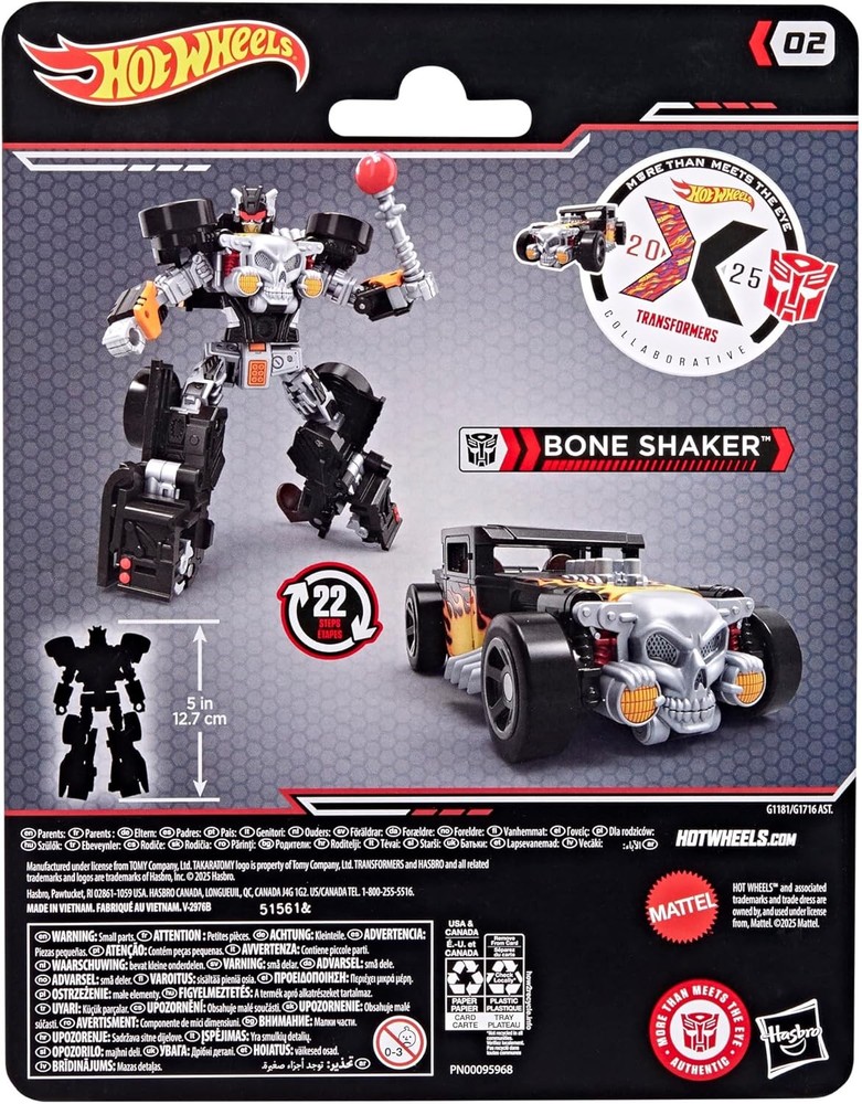 Transformers Collaborative Hot Wheels x Bone Shaker, Deluxe Class 5-Inch...
