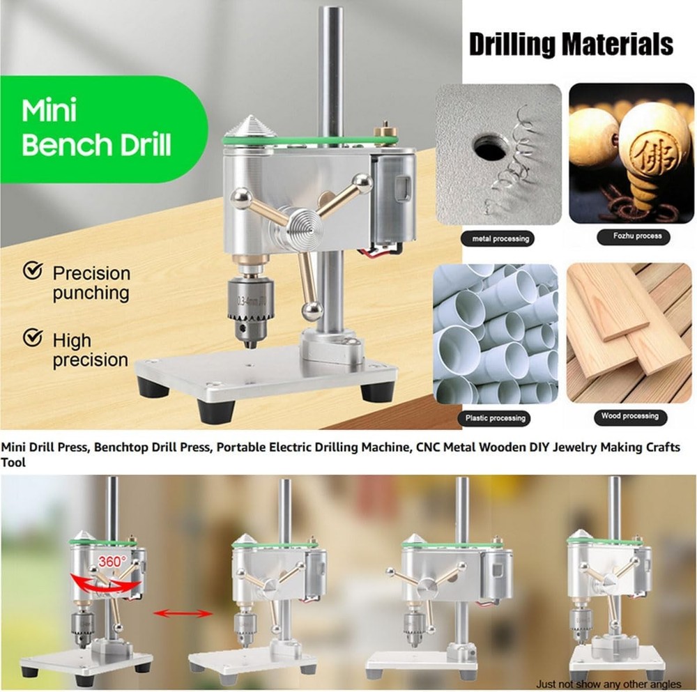 Mini Drill Press Precision CNC Table Milling Machine Portable Benchtop Driller