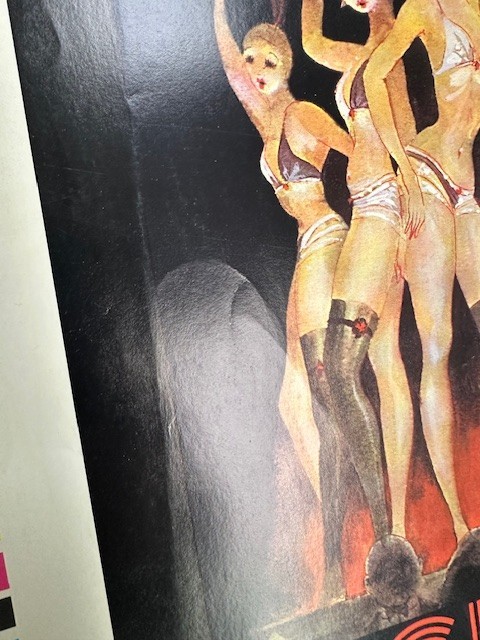 CHICAGO UNCUT POSTER VINTAGE 1977 FIRST EDITION 20''x26'' RARE DAMAGED CREASES