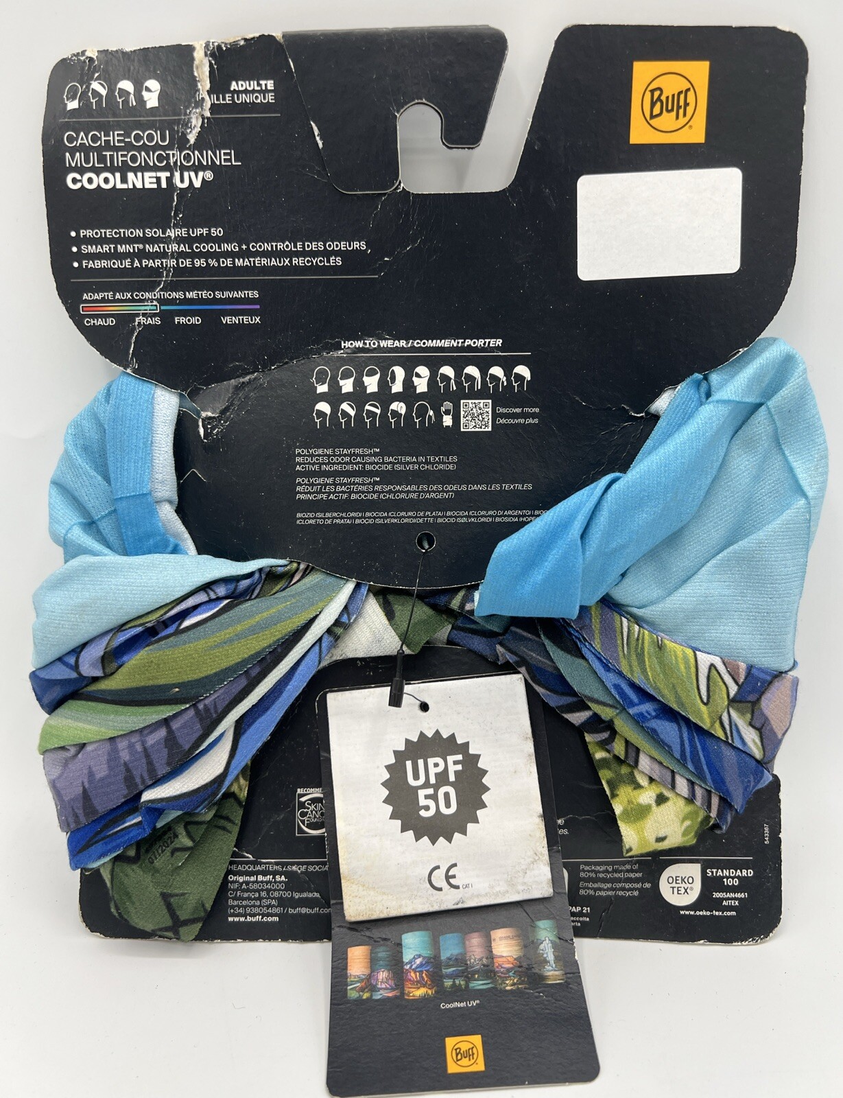 Buff Coolnet UV Glacier National Park Multifunctional Neckwear NEW OTHER UPF 50