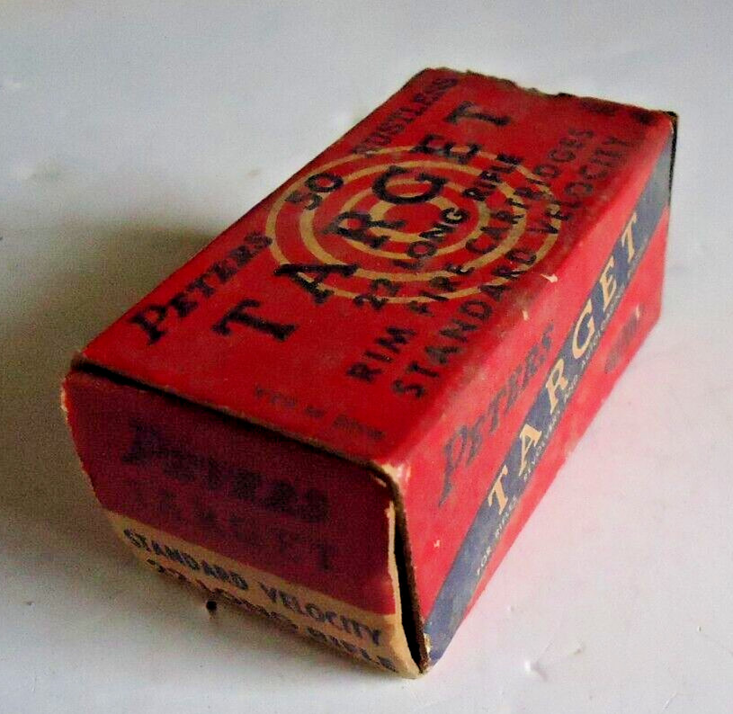 EMPTY 22 Ammo Box PETERS RUSTLESS TARGET Short Dupont