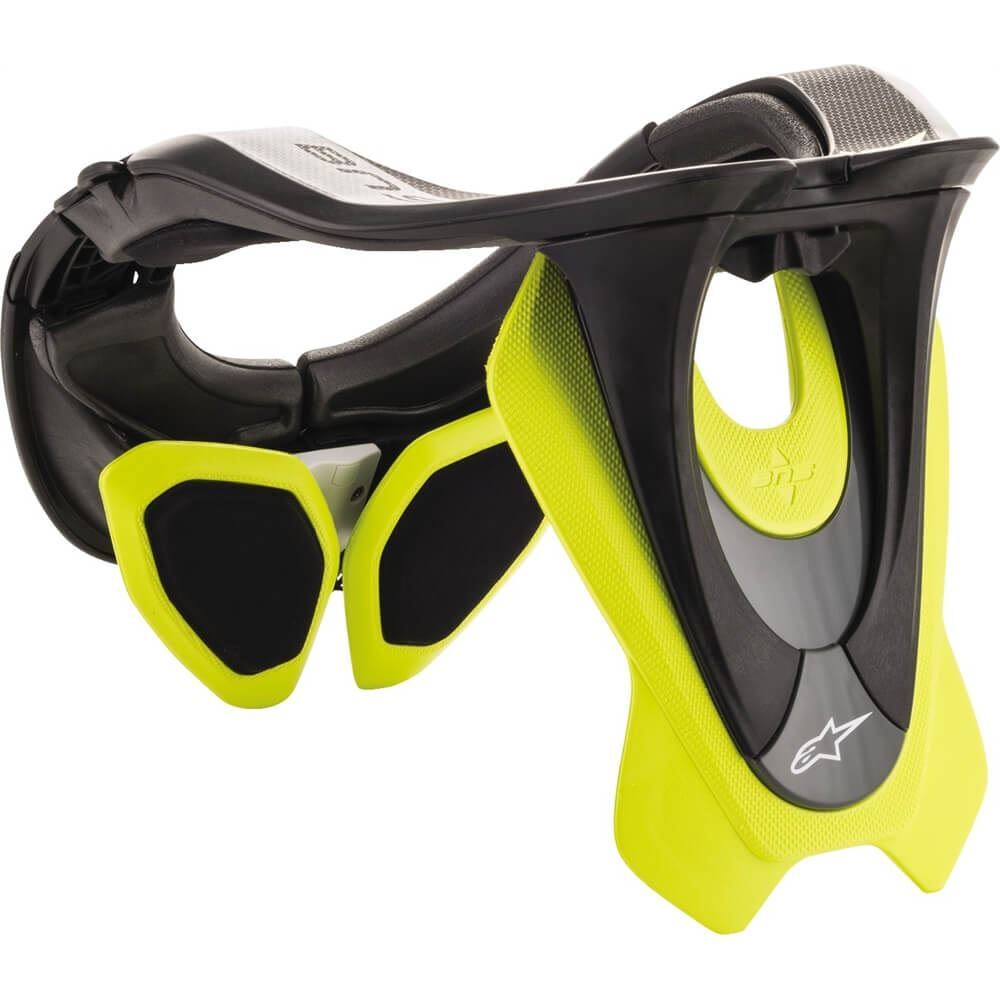 Alpinestars BNS Tech-2 Neck Brace - Black/Flo Yellow, All Sizes