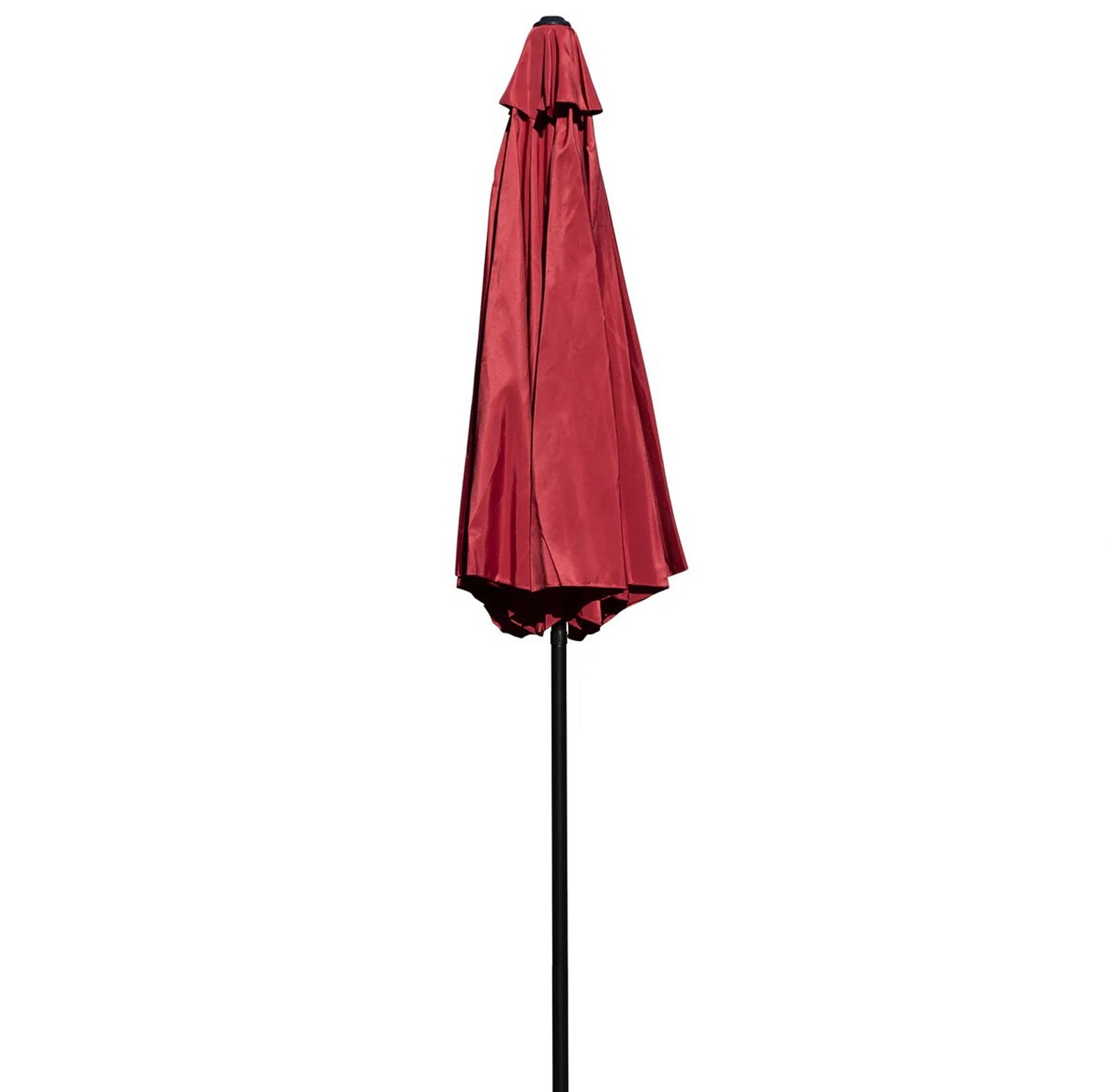 9 FT Outdoor Patio Round Umbrella Aluminum Pole Crank and Tilt Function RED