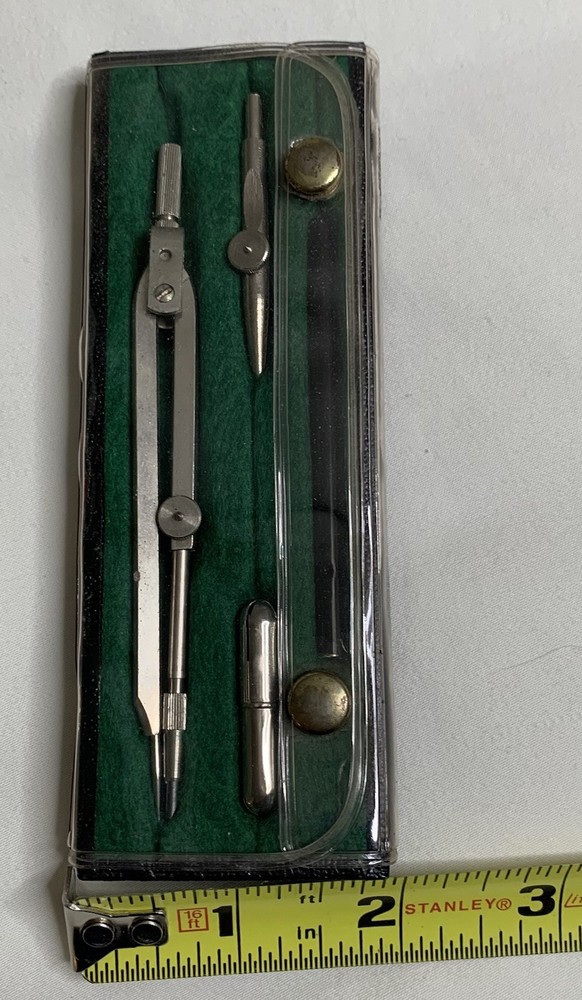 Vtg Compass Drafting Set w/Case, Made in Germany