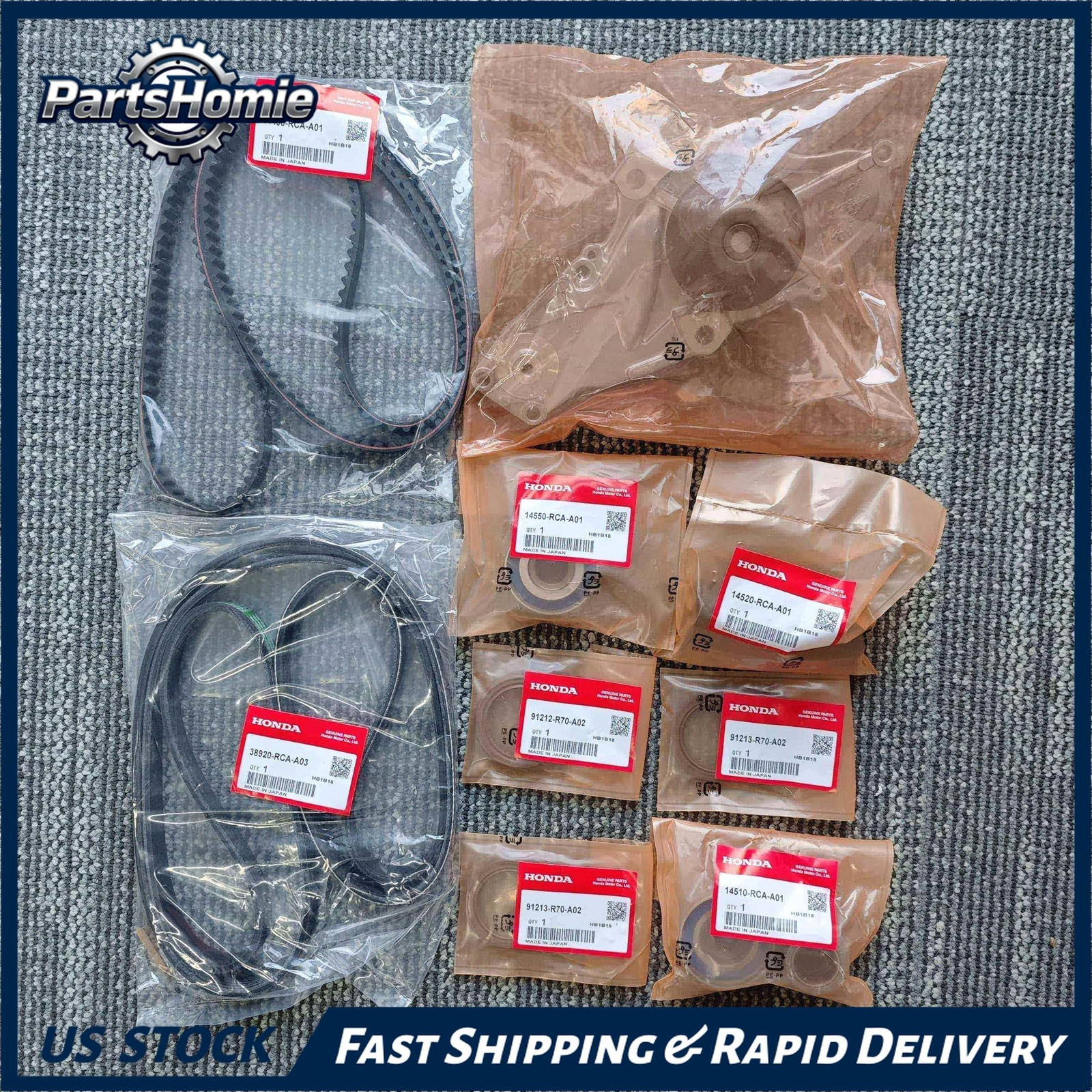 OEM 9Pcs Timing Belt Kit W/ Water Pump for 3.5LV6 Honda Acura Accord Odyssey MDX