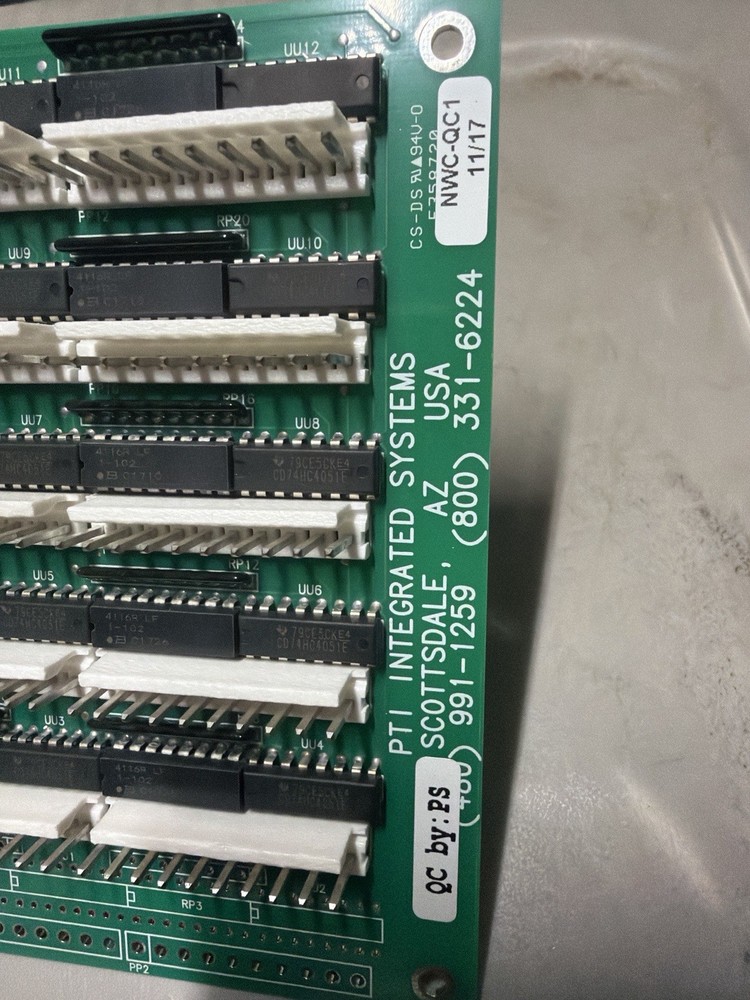 PTI Integrated Systems Alarm Board 331-6224 Control PCB Untested