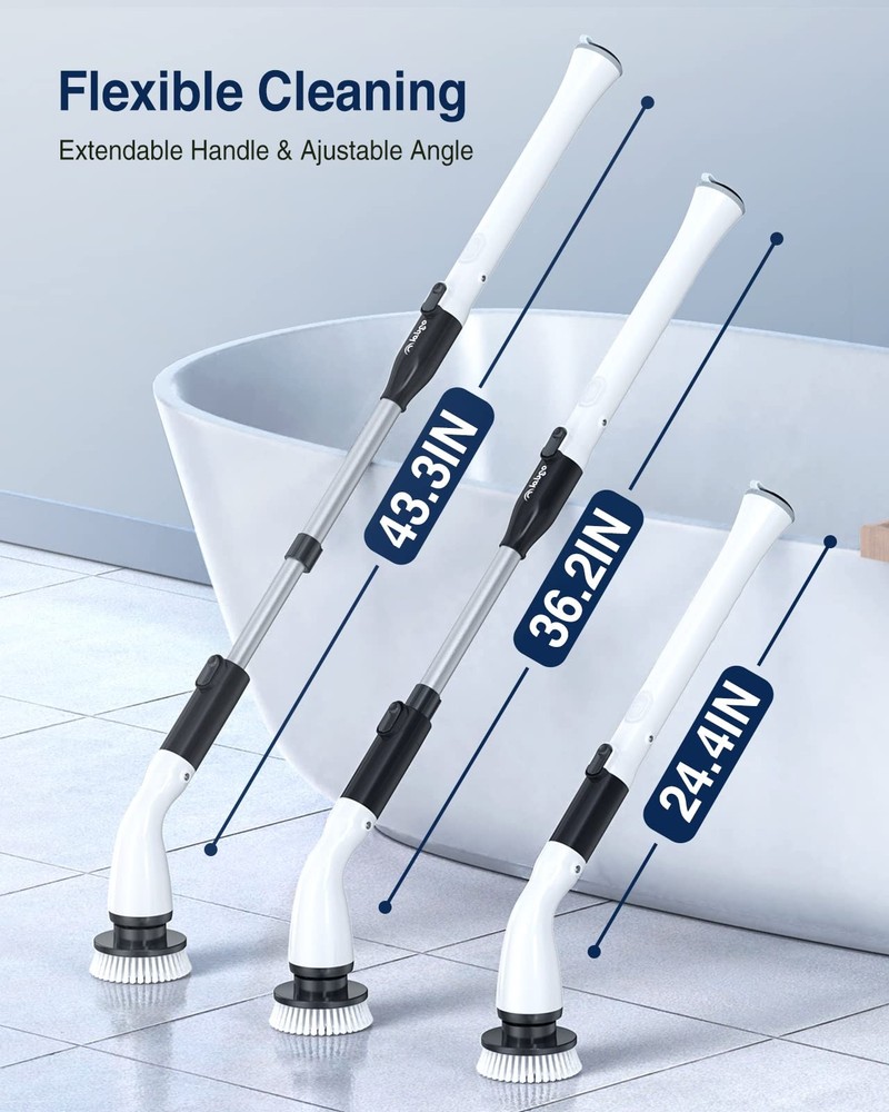 Electric Spin Scrubber, Cordless Cleaning Brush Scrubber with 7 Replaceable B...