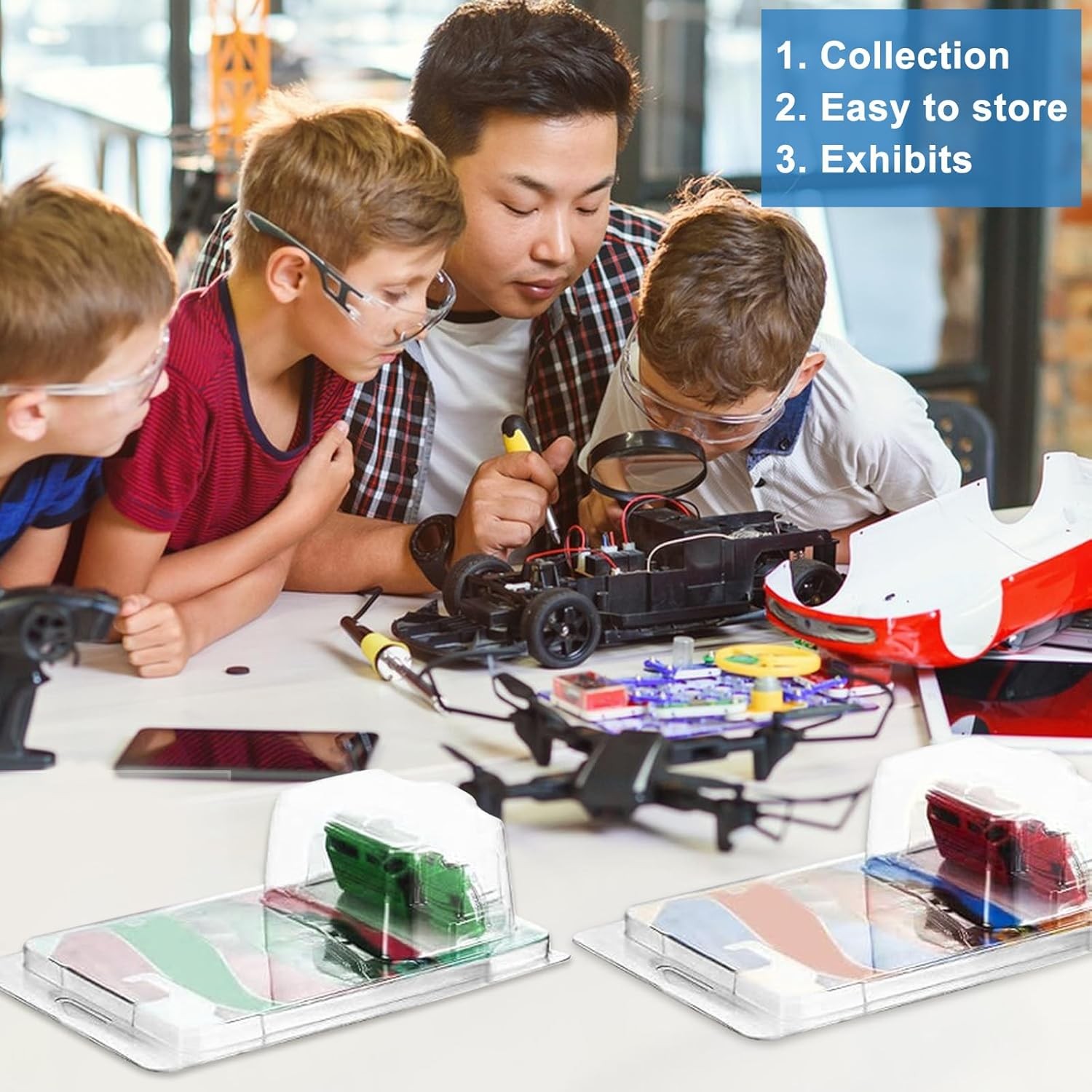 12Pack Clear Protector Case Plastic Display For Hot Wheels & Matchbox Basic Cars