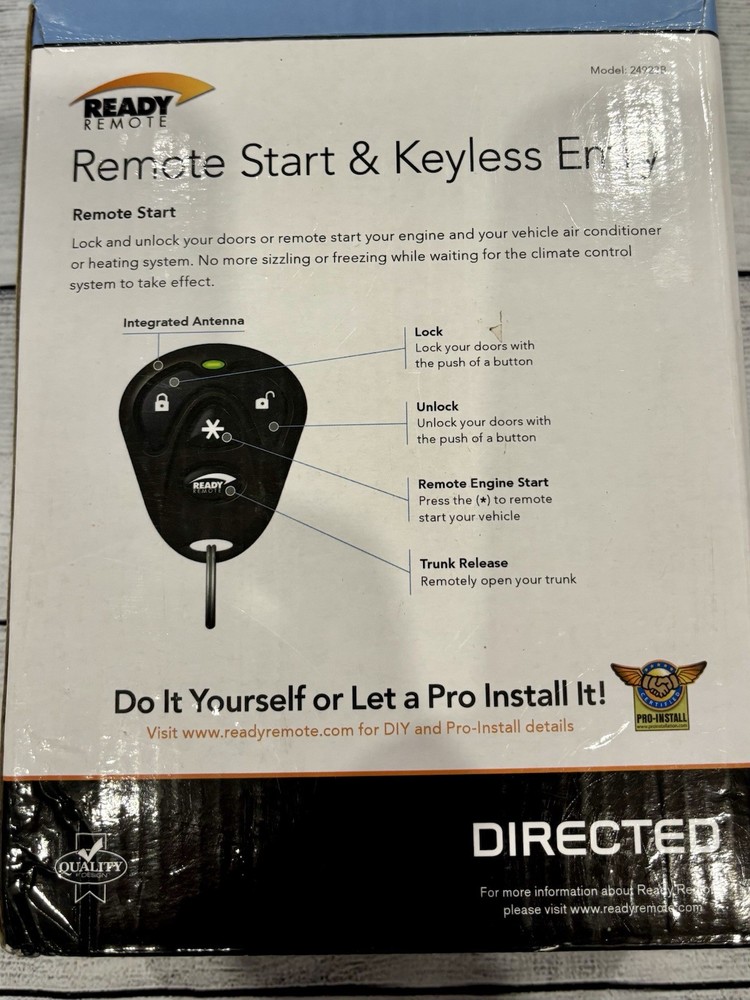 Ready Remote, Start & Keyless Entry Kit By Directed Electronics unused 24923B