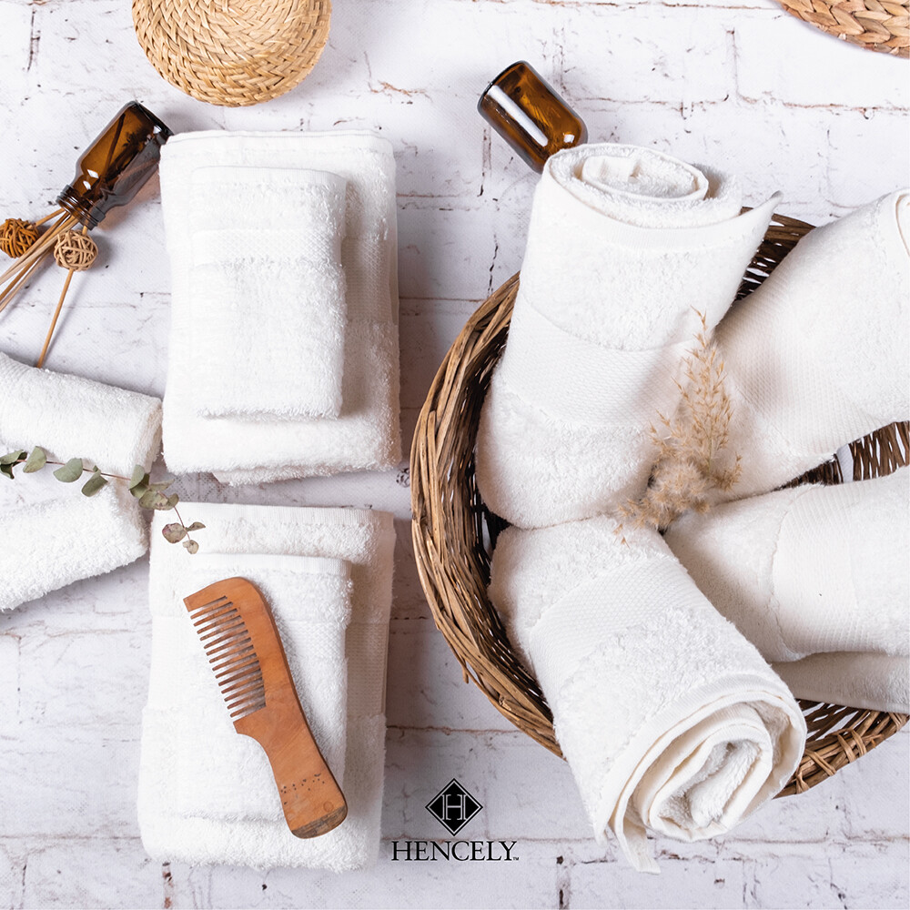 Hencely Hotel and Spa Quality 100% Cotton Turkish Towels, Soft and Absorbent