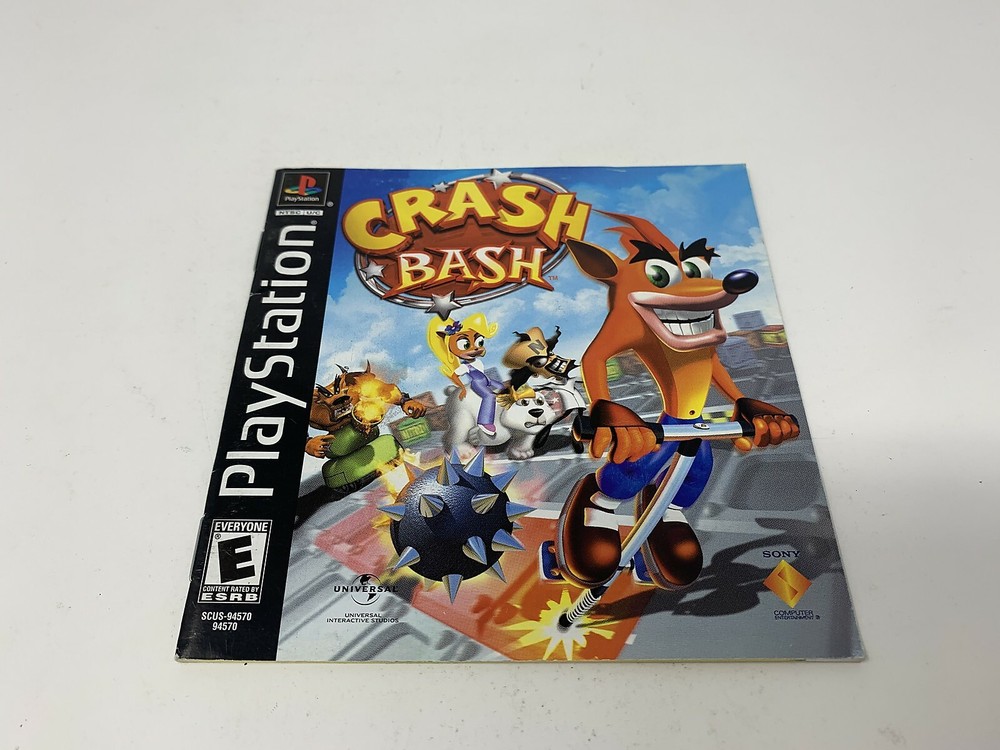 CRASH BASH VG - PS1 Playstation 1 PS One - Instruction Manual Only