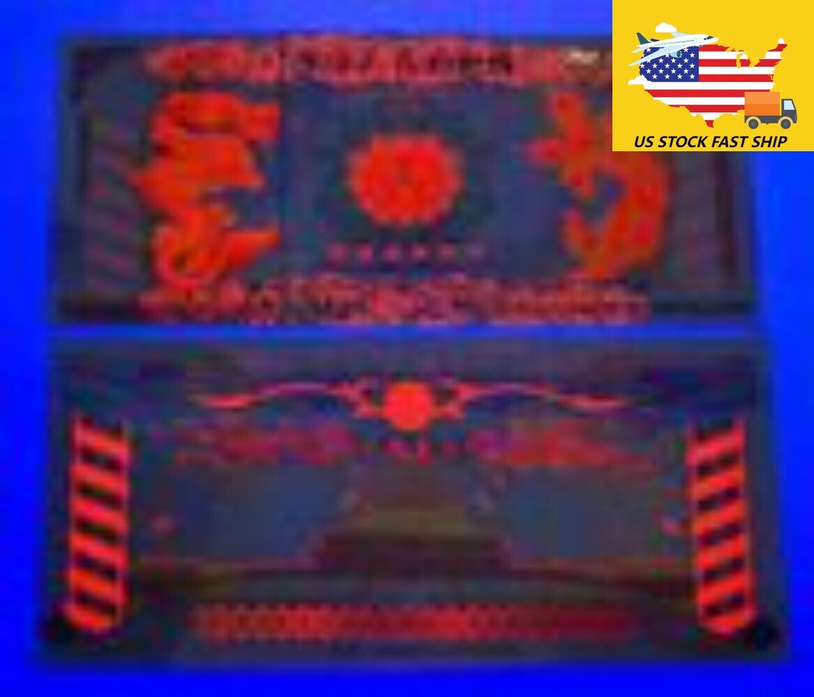 10PCS 100 Quintillion Chinese Yellow Dragon Bonds bank Notes UV light