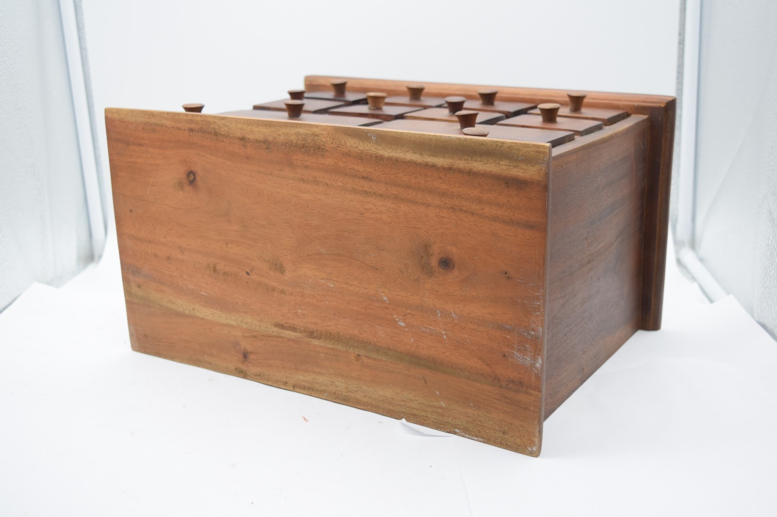 Vintage Wooden Apothecary Cabinet 11 Drawer Desktop Organizer Chest 14x10