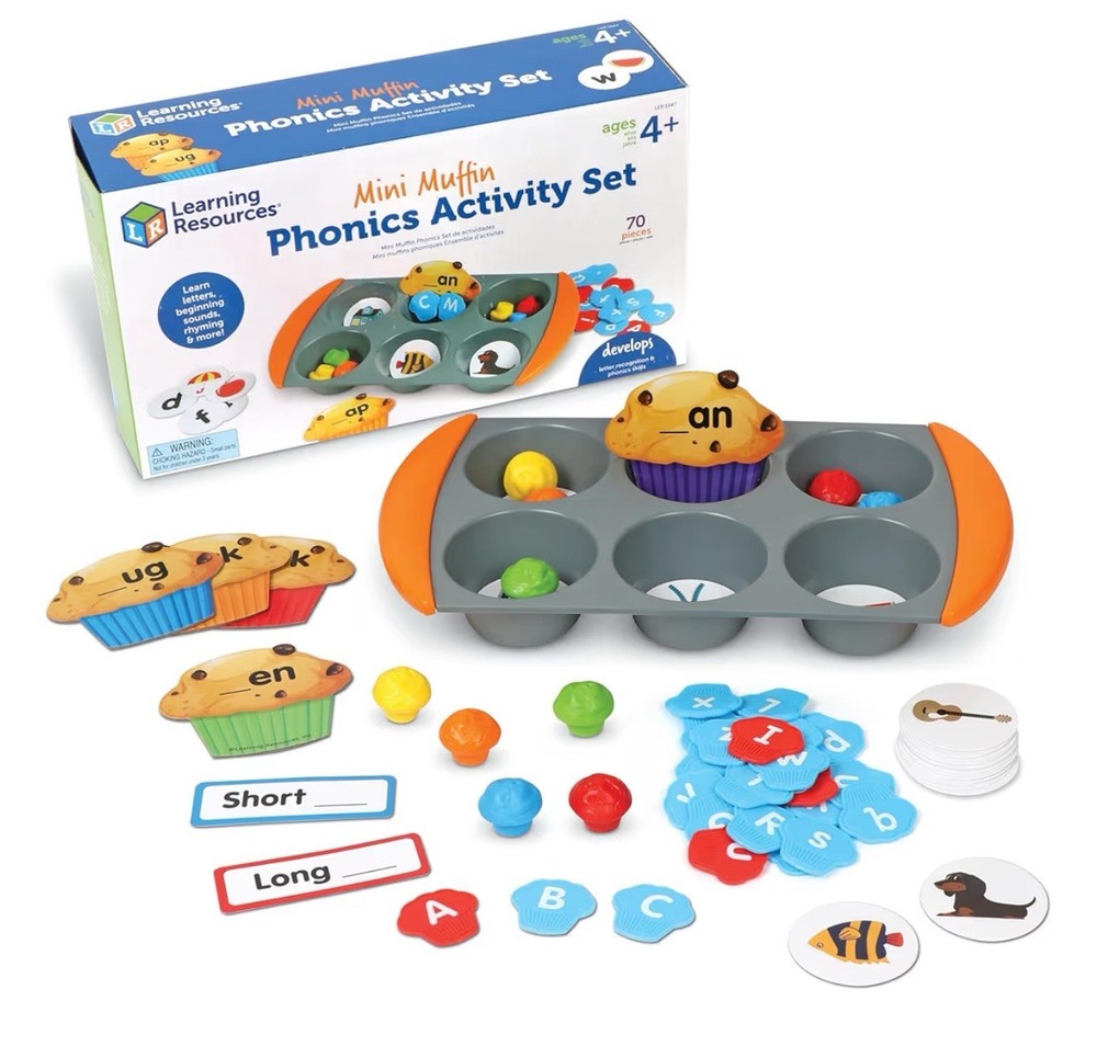 Learning Resources Mini Muffin Phonics Activity Set 70 pcs Learning Toys - NEW