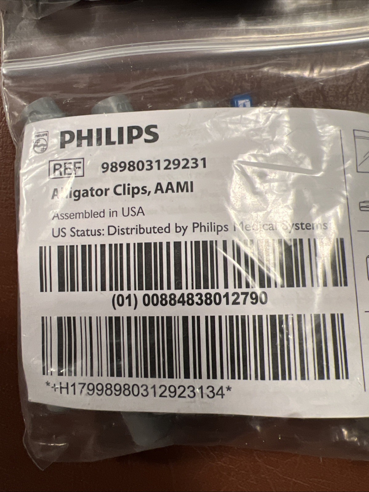 Pack Of 10 Philips ECG Alligator Clips, AAMI Ref 989803129231 | Reusable