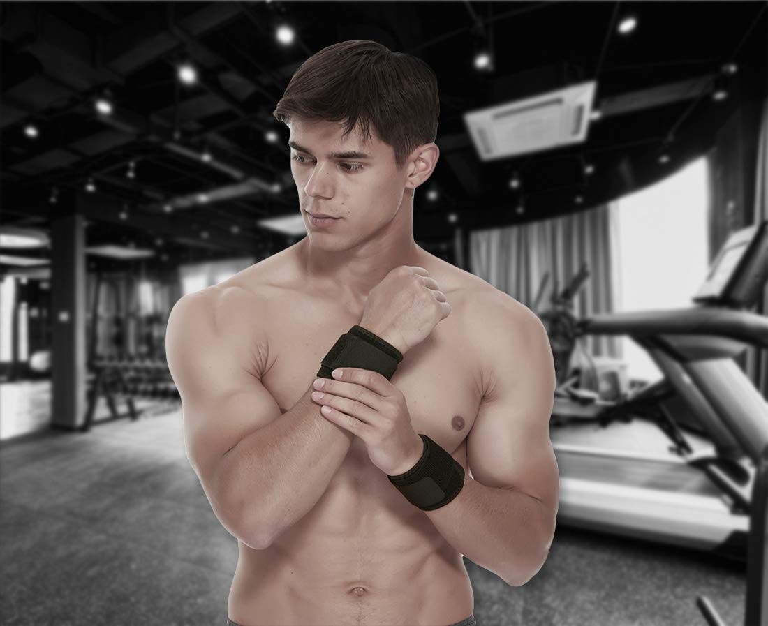 2 Pack Adjustable Wrist Support for Fitness, Carpal Tunnel & Arthritis Relief