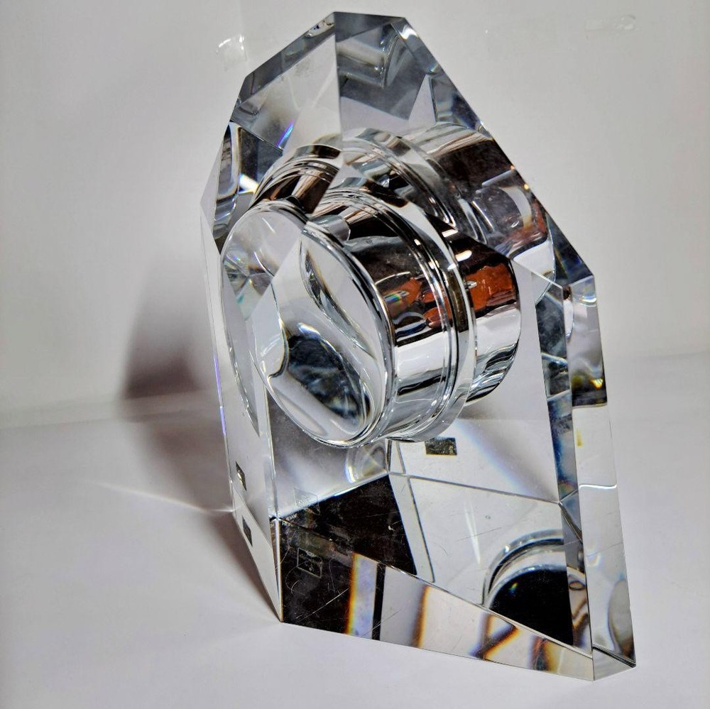 [Antique] HOYA/Hoya Crystal Clock Interior Object Retro