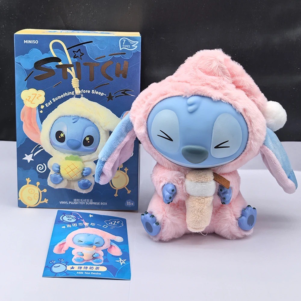 Miniso Stitch Eat Something Before Sleep Series Vinyl Figure Confirmed Blind Box