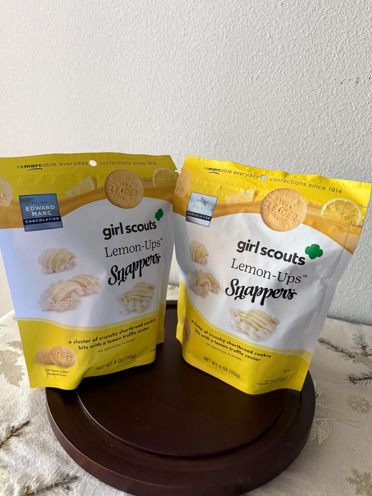 Edward Marc Chocolatier Girl Scouts Lemon Ups Snapper 6 Oz-2 PACKS-EXP  02/2027