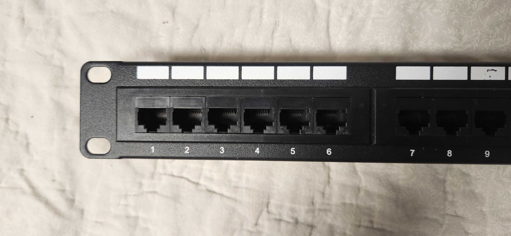 WIREPATH WP-CAT6-PP-24 RACK MOUNT 24-PORT RJ-45 CAT6 PATCH PANEL USED