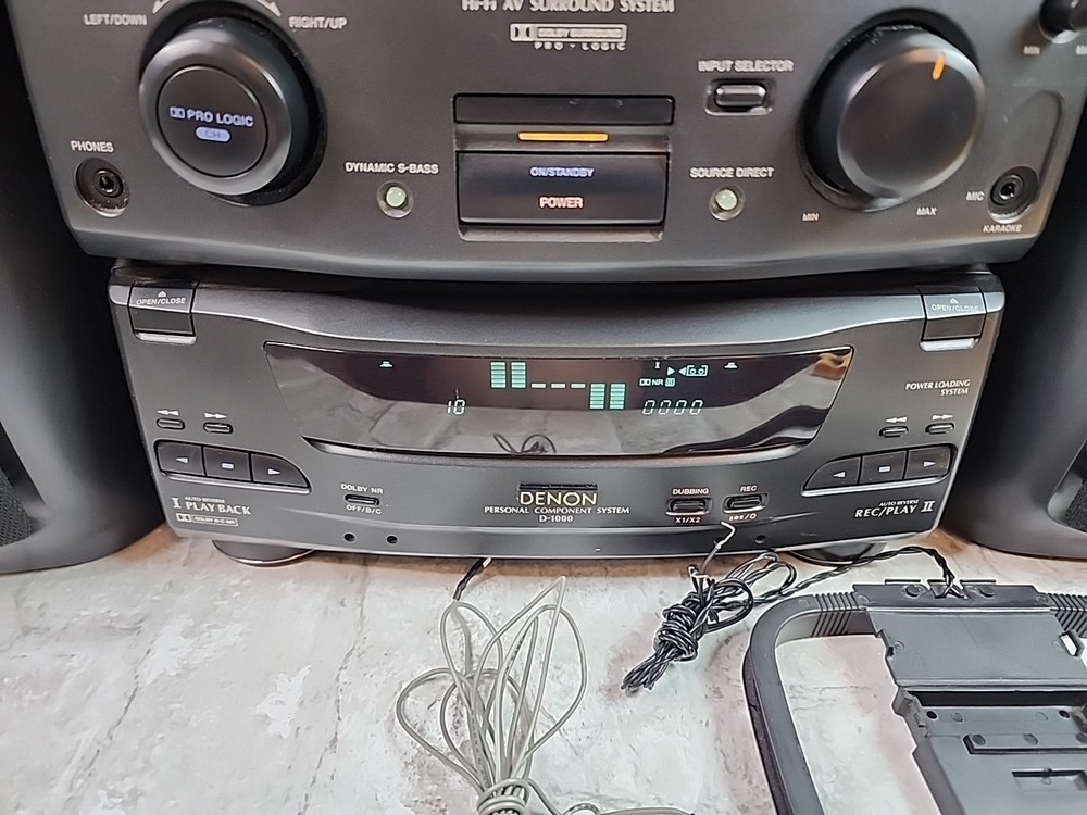 Denon D-1000 Personal Component Compact HiFi System 3 Disc CD Cassette *READ*