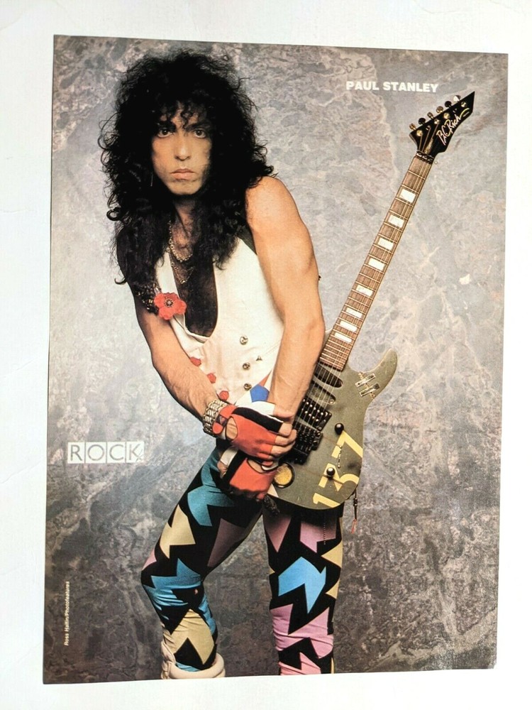 KISS / PAUL STANLEY / BONFIRE BAND / 1980'S MAGAZINE FULL PAGE PINUP POSTER (27)