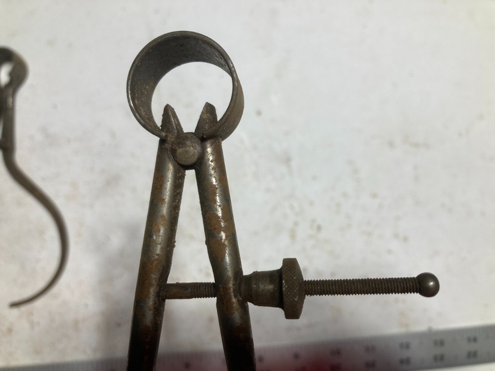 2 Vintage Precision Compass Divider For Carpenter Quality Drafting 6"