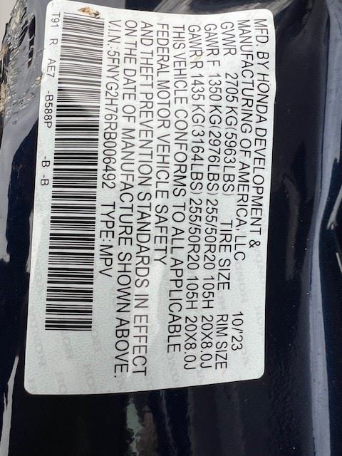 Camera/Projector Camera Windshield Mounted US Market Fits 23-25 PILOT 363827