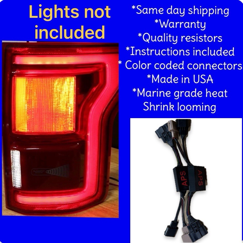 Ford F150 2015 Tail Light Conversion Harness Adapter HALOGEN - LED