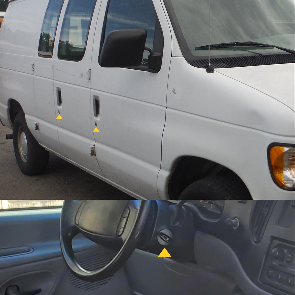 For Ford Econoline Van E150 E250 E350 Ignition & Door Lock Cylinder KEYED ALIKE