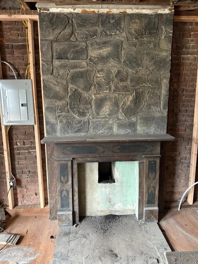 Circa 1890 Soapstone Fire Place Complete Set