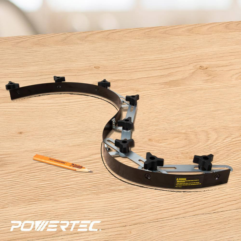 POWERTEC Curve Template 107 in. Flexible Adjustable Multi-Surface Durable Steel