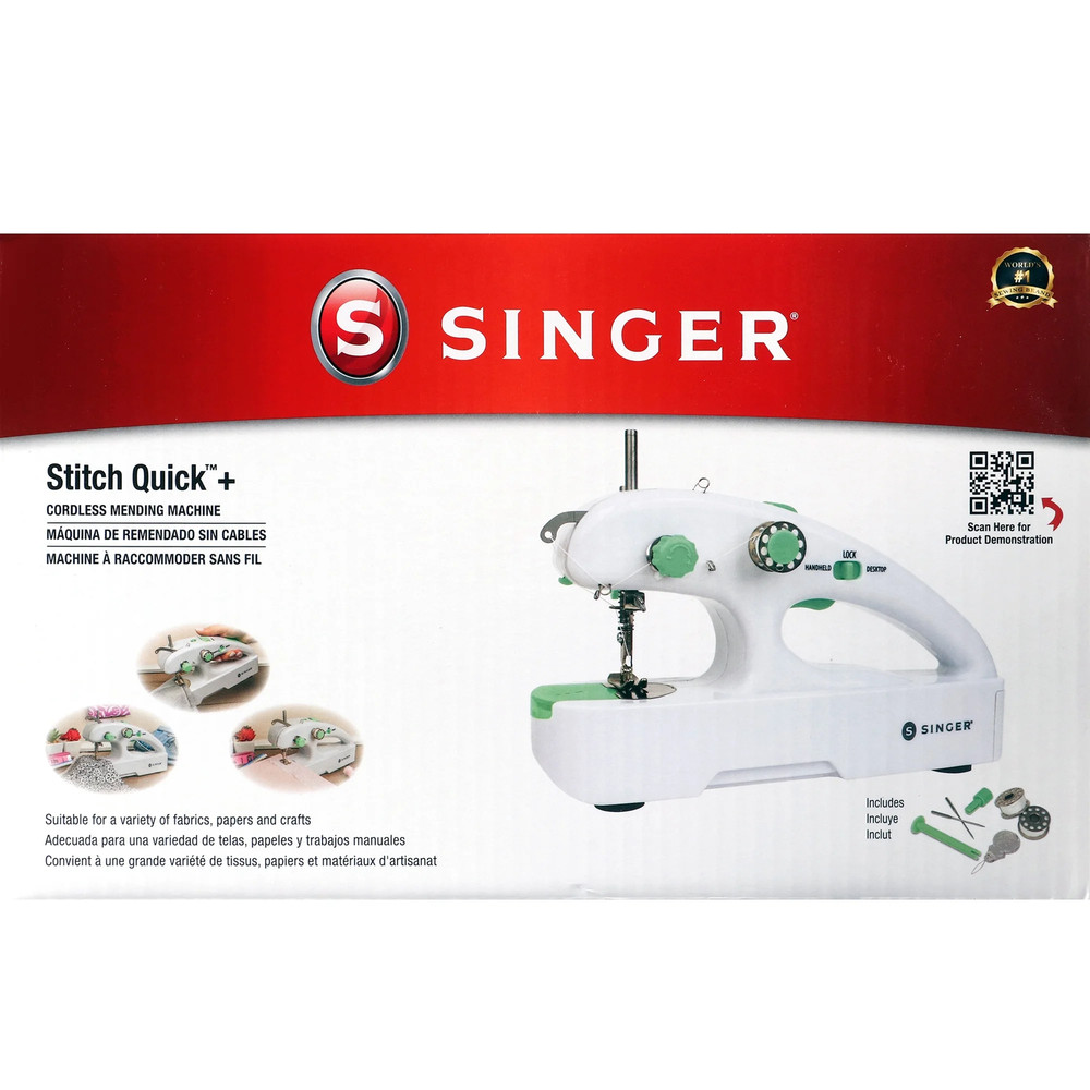 SINGER PORTABLE SEWING MACHINE Stitch Quick Plus Cordless Handheld Two Thread