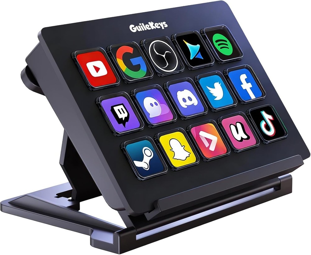 Stream Deck with 15 Programmable Keys — Mac/PC USB Controller for OBS, Twitch...