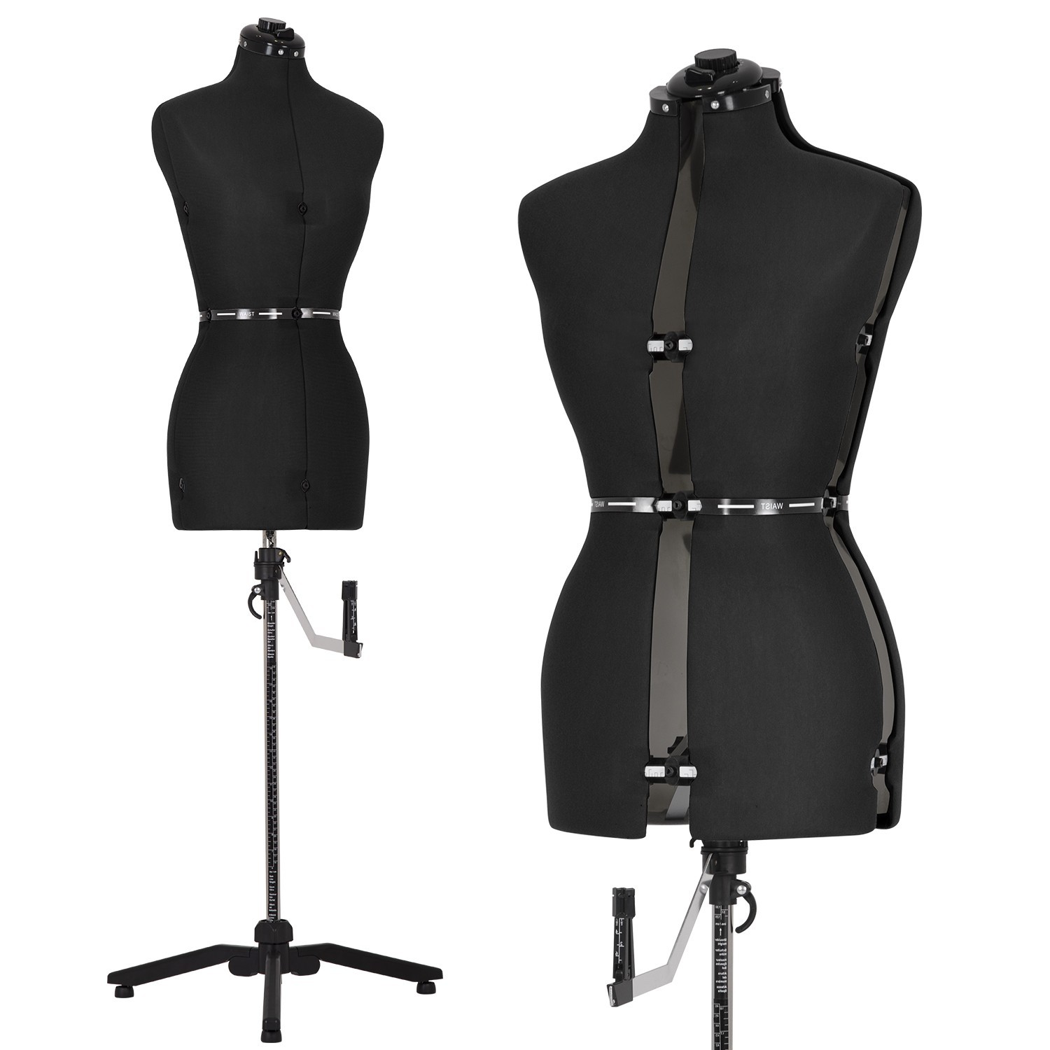 Female Manikin Adjustable Dress Model Display Torso Body Clothing Forms, Small