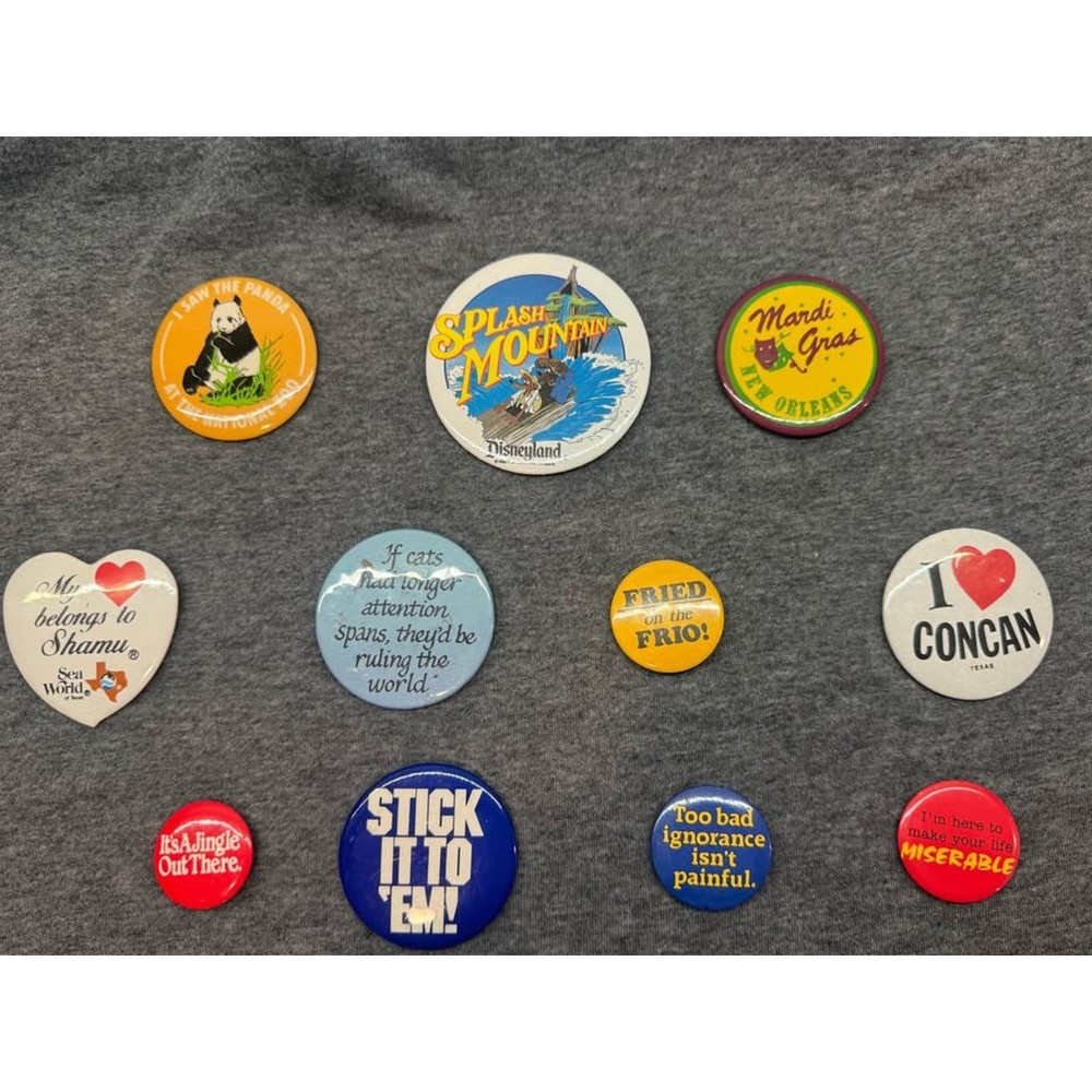 Vintage Pin Button Lot