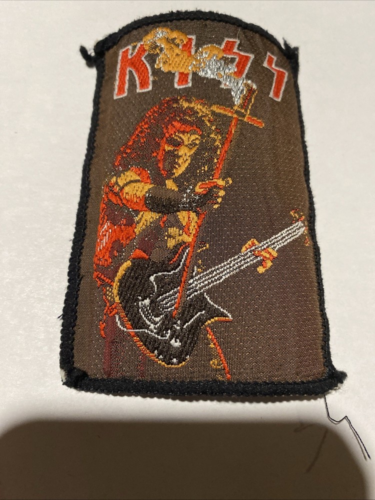 Vintage KISS 80’s Hair Metal Gene Simmons Sew On Patch Ace Frehley RARE HTF